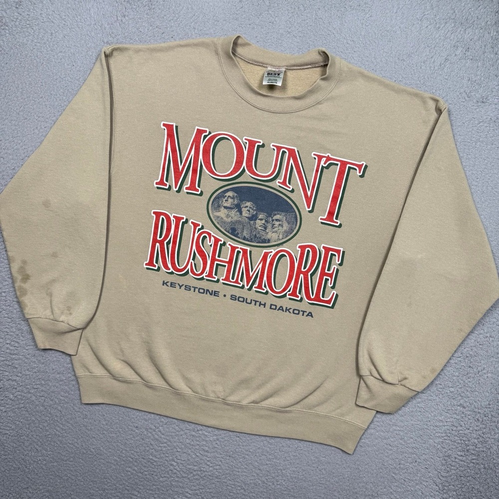 Vintage Y2K Mount Rushmore South Dakota Crewneck Sweatshirt